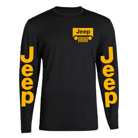 Yellow Jeep S - 2XL 4x4 Off Road Long Sleeve Tee