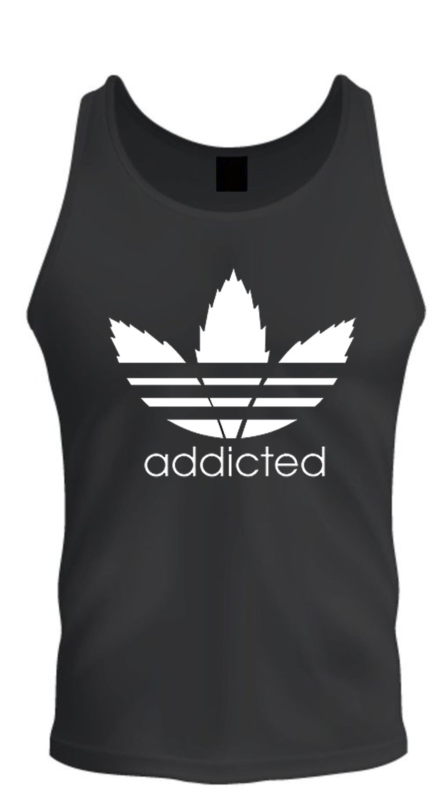 White Addicted Weed T-Shirt Unisex Color Tee Tank Top S-2XL