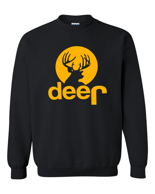 Yellow Jeep Sweatshirt Jeep Deer Hunting Buck Shirt Unisex Crew-neck Sweatshirt Tee