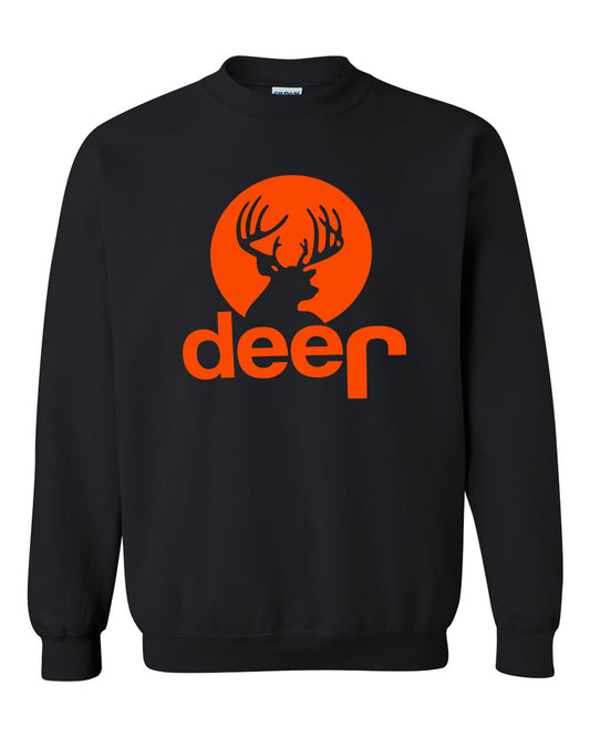 Orange Jeep Sweatshirt Jeep Deer Hunting Buck Shirt Unisex Crew-neck Sweatshirt Tee