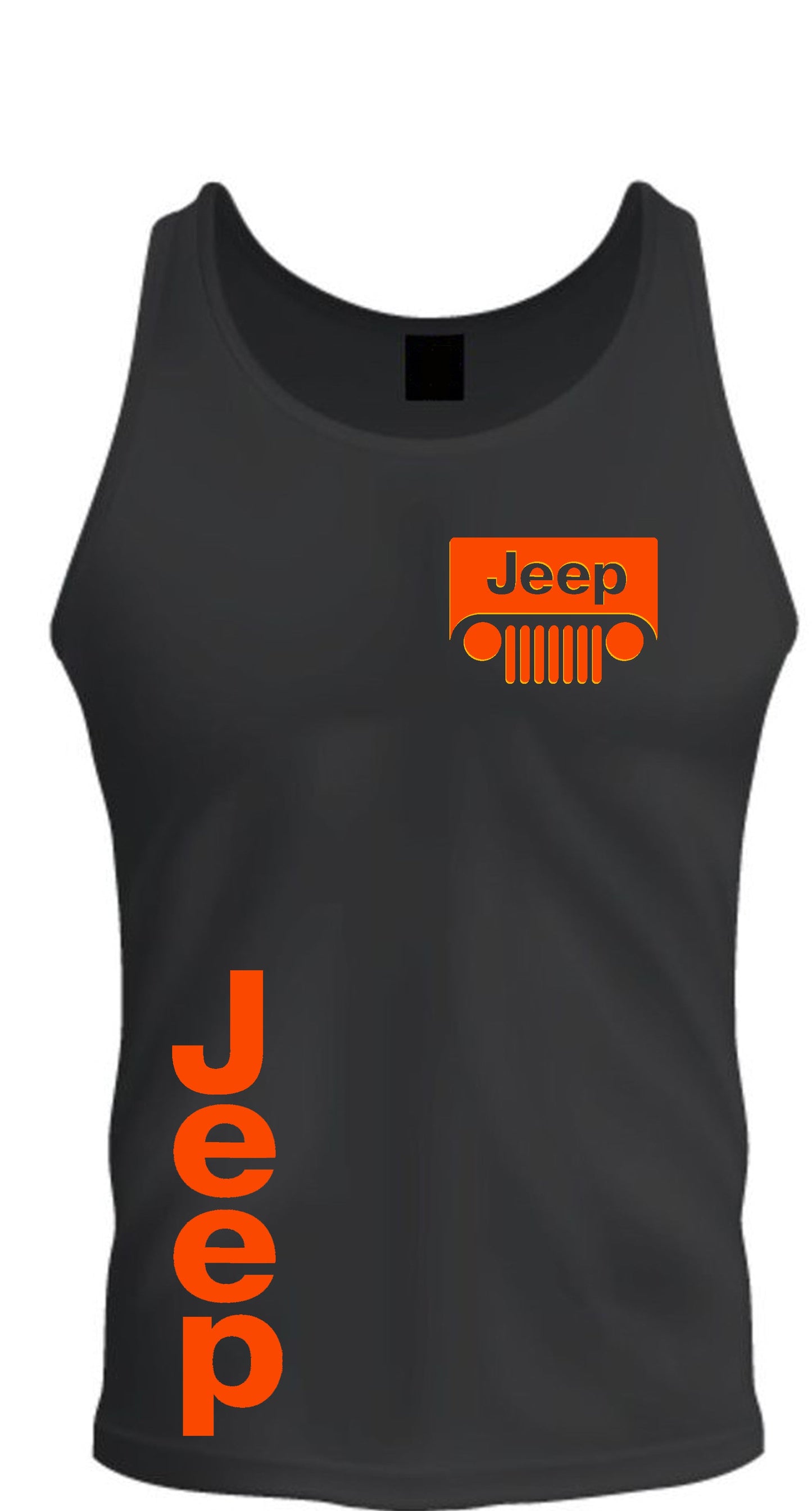 Orange Jeep Tee Tank Top