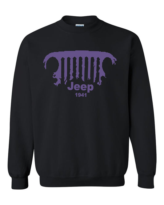 Purple Jeep Sweatshirt/// Jeep Only In a Jeep 1941 // 2XL /// 4x4 ///Off Road Unisex Crewneck Sweatshirt Tee