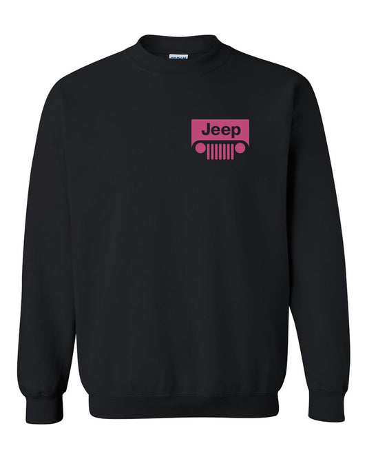 Pink Jeep Sweatshirt Jeep Shirt Unisex Crewneck Sweatshirt Tee