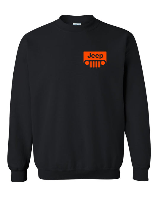 Orange Jeep Sweatshirt Jeep Shirt Unisex Crewneck Sweatshirt Tee