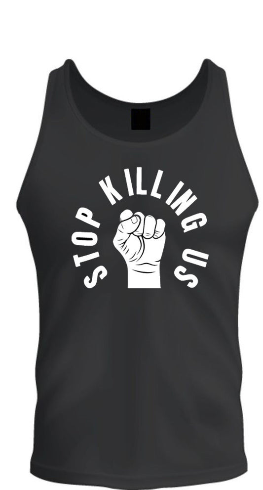 Stop Killing Us , I CANT BREATHE black Lives matter support S -2XL Black Tank Top