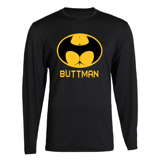 Buttman Batman Long Sleeve S - 2XL Black Long Sleeve tee