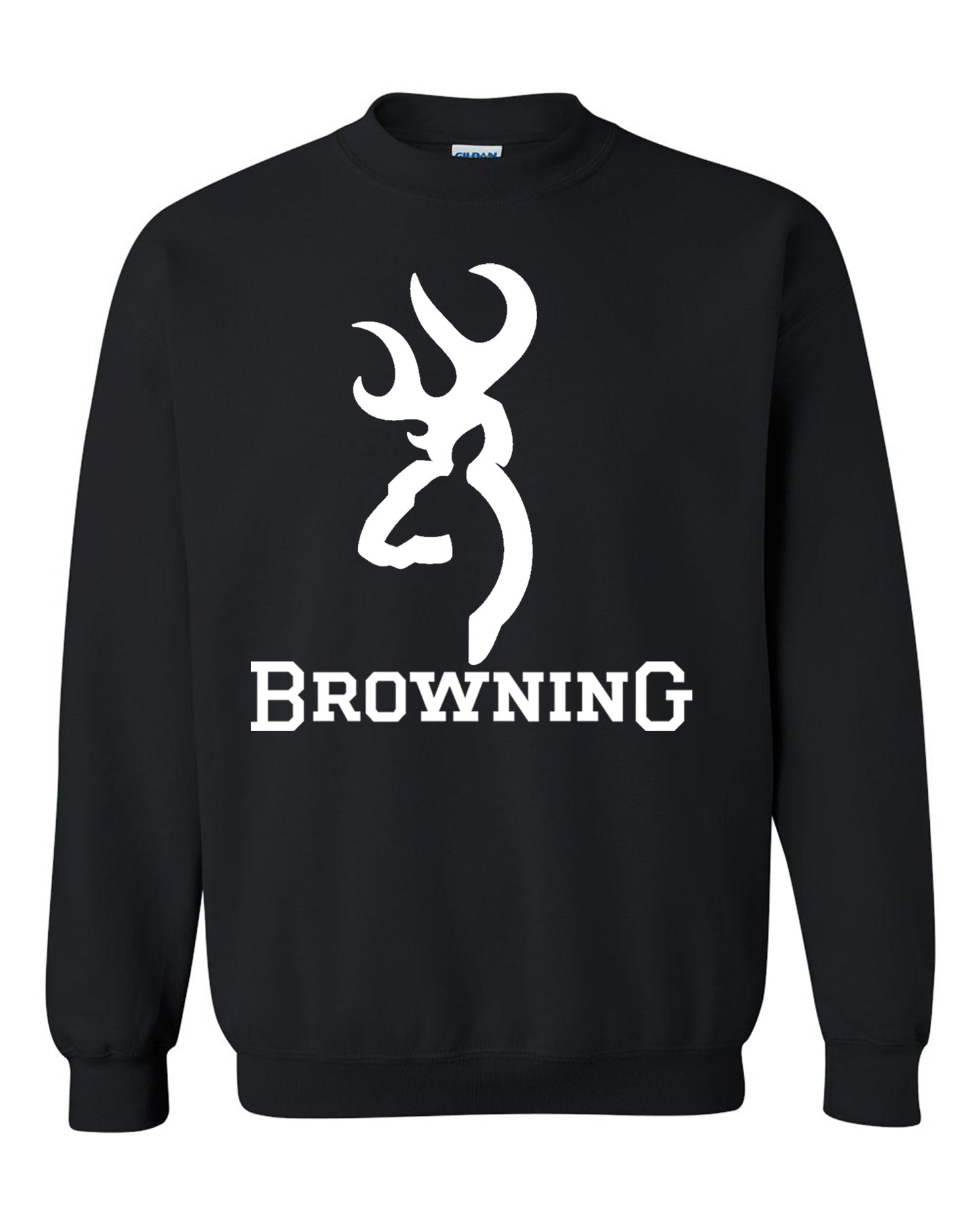 Browning Color Big Design Black Unisex Black Crewneck Sweatshirt Tee S-2XL