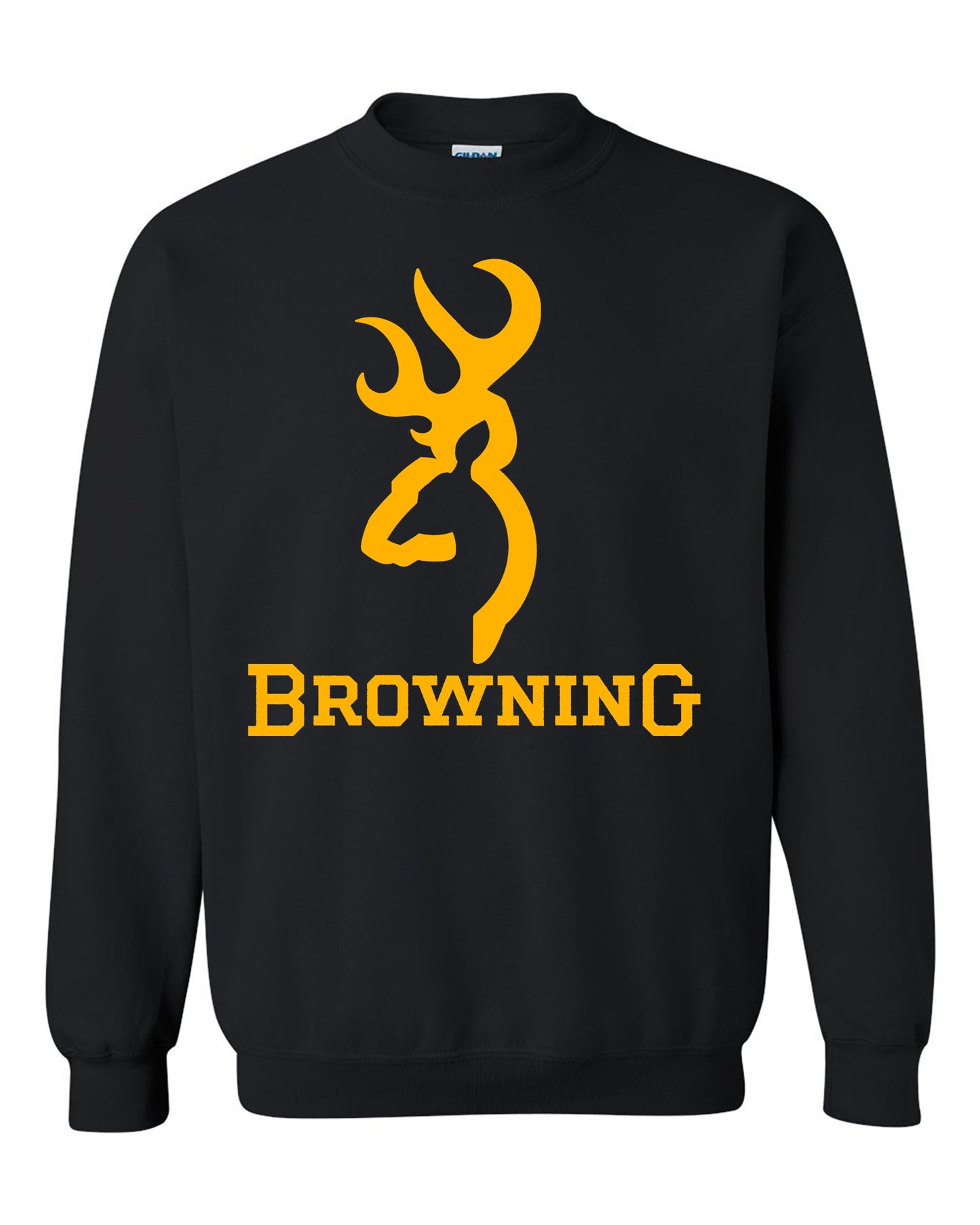 Browning Color Big Design Black Unisex Black Crewneck Sweatshirt Tee S-2XL