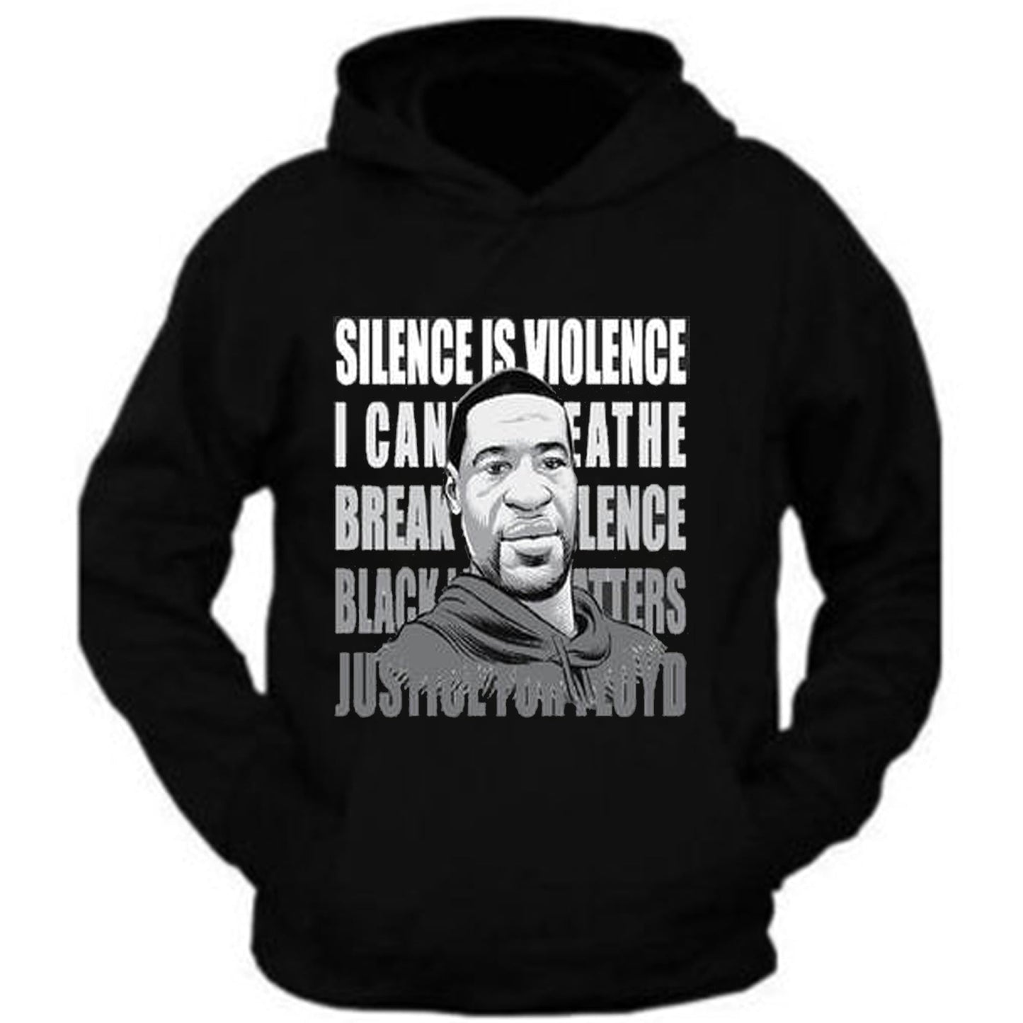 I CANT BREATHE Silence is Violence black Lives matter support t shirt Hoodies Sweatshirt Long Sleeve Tank Top