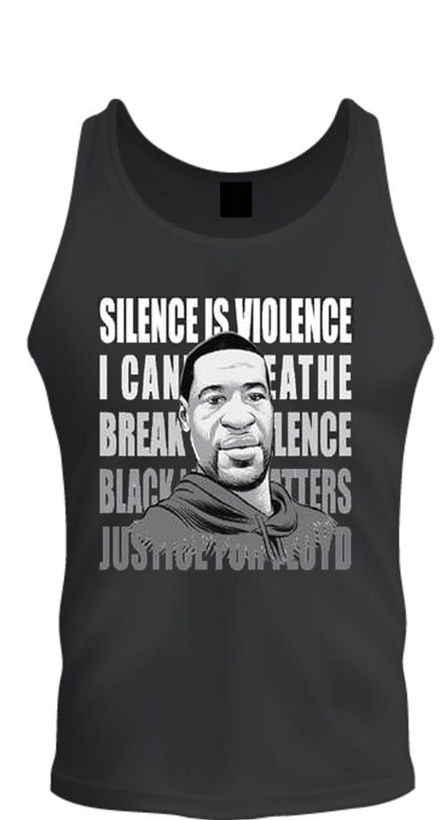 I CANT BREATHE Silence is Violence black Lives matter support t shirt Hoodies Sweatshirt Long Sleeve Tank Top