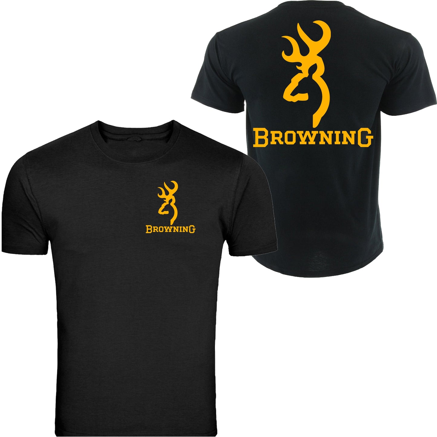 Browning Color Big Design Black Front & Back S - 5XL T-Shirt Tee