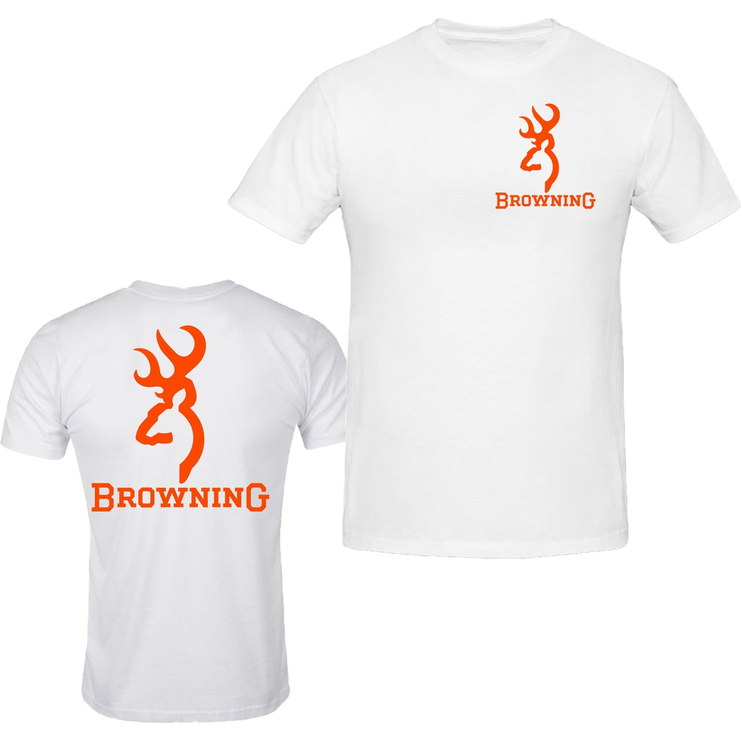 Browning Color Big Design Front & Back S - 5XL T-Shirt Tee