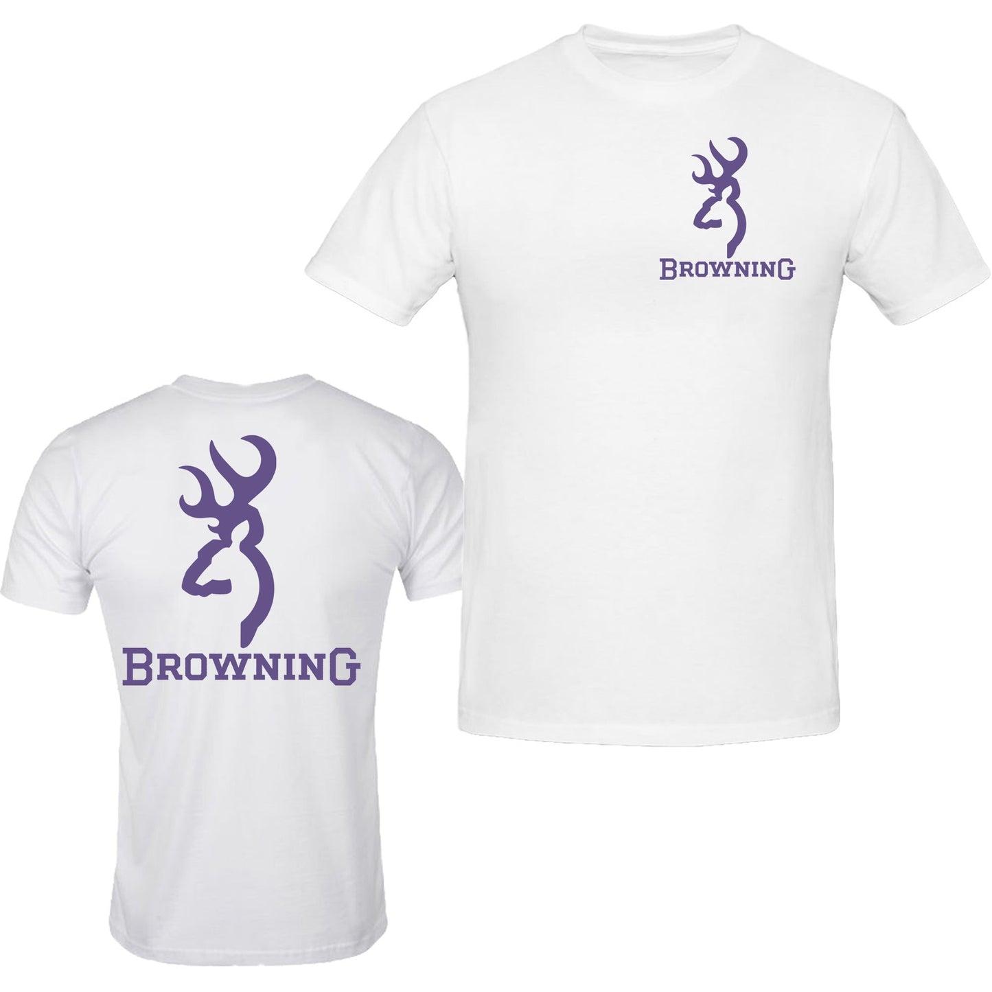 Browning Color Big Design Front & Back S - 5XL T-Shirt Tee