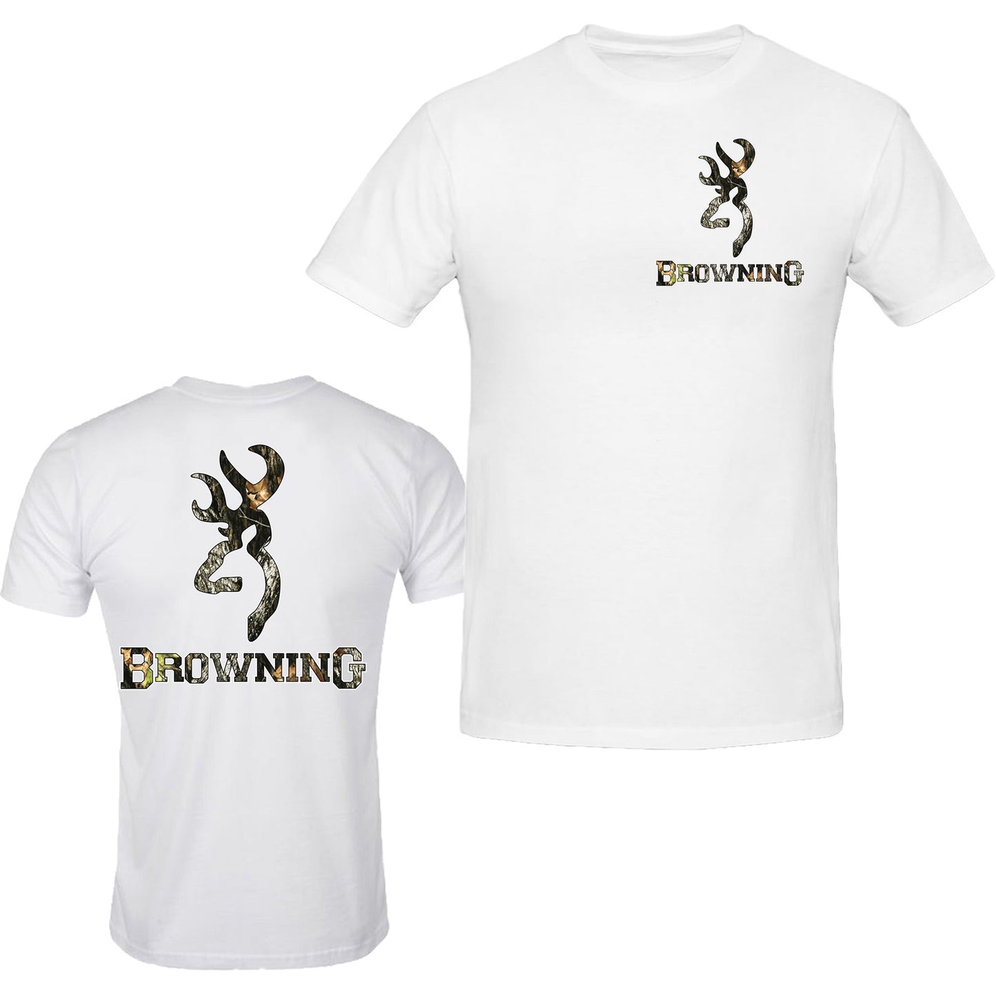 Browning Color Big Design Front & Back S - 5XL T-Shirt Tee