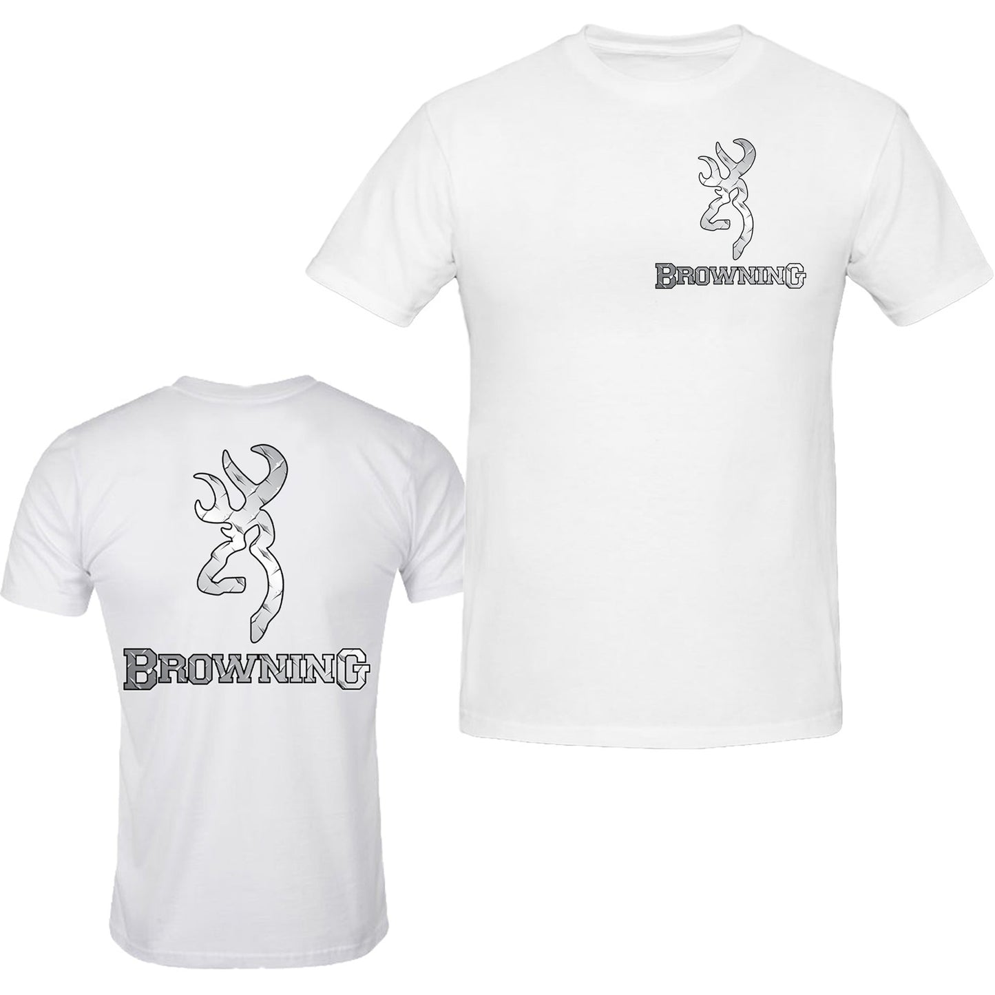 Browning Color Big Design Front & Back S - 5XL T-Shirt Tee