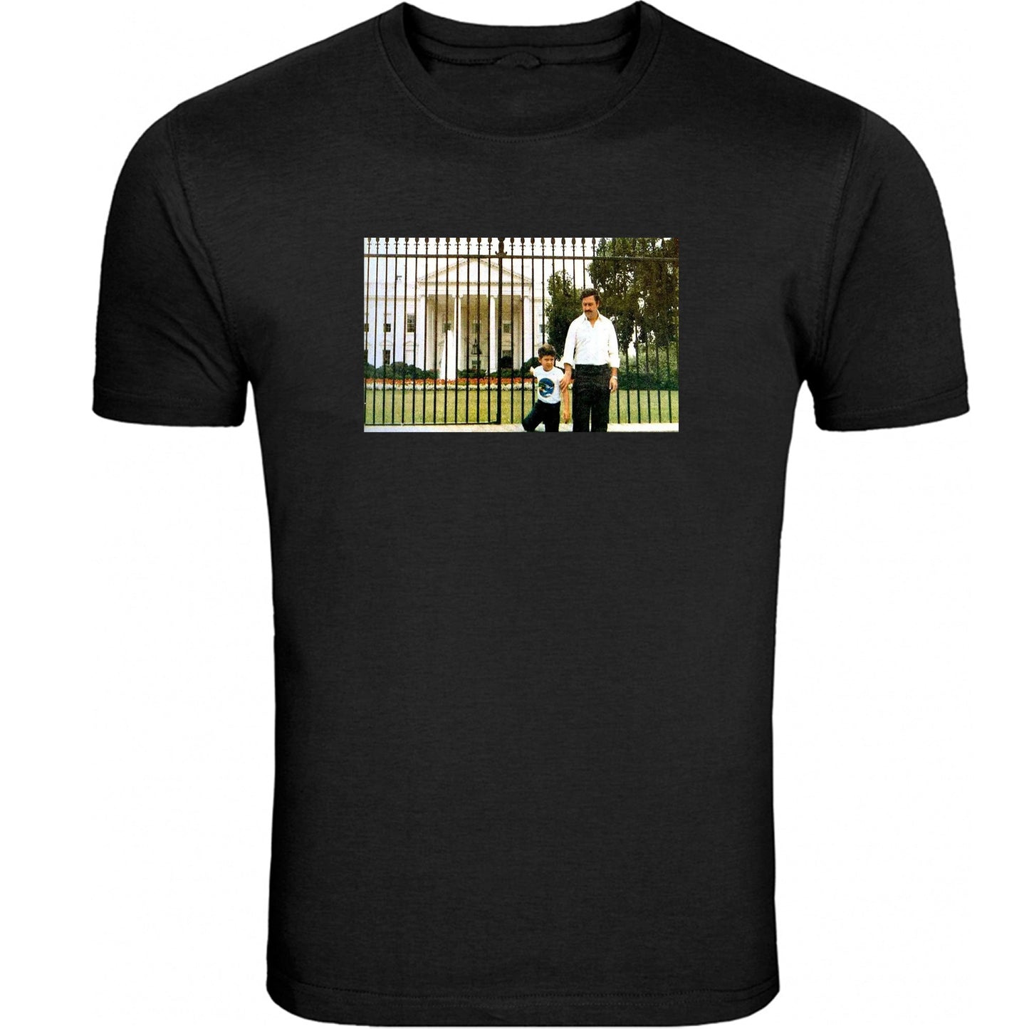 Pablo Escobar With His Son At The White House Usa T-Shirt Tee