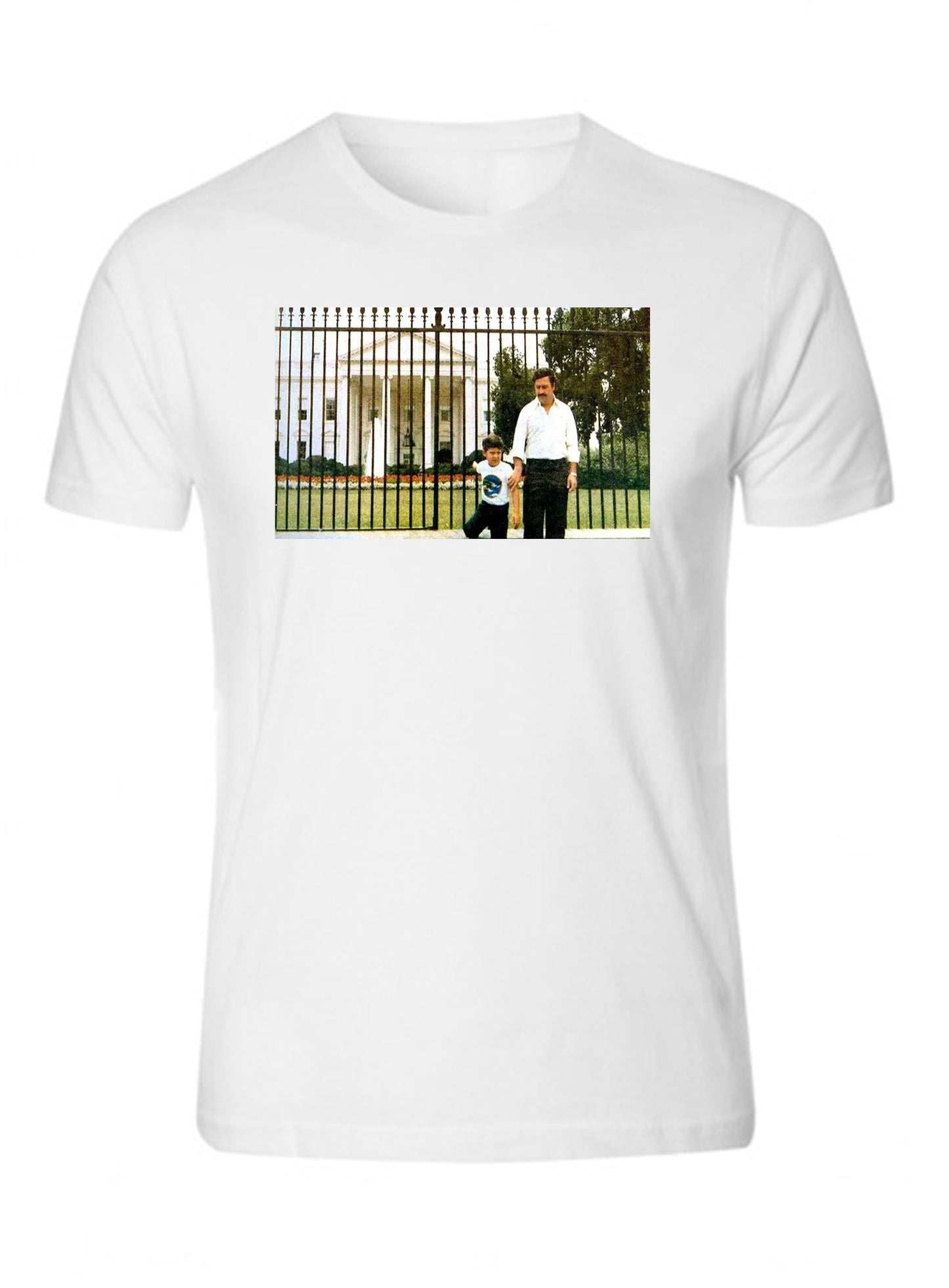 Pablo Escobar With His Son At The White House Usa T-Shirt Tee