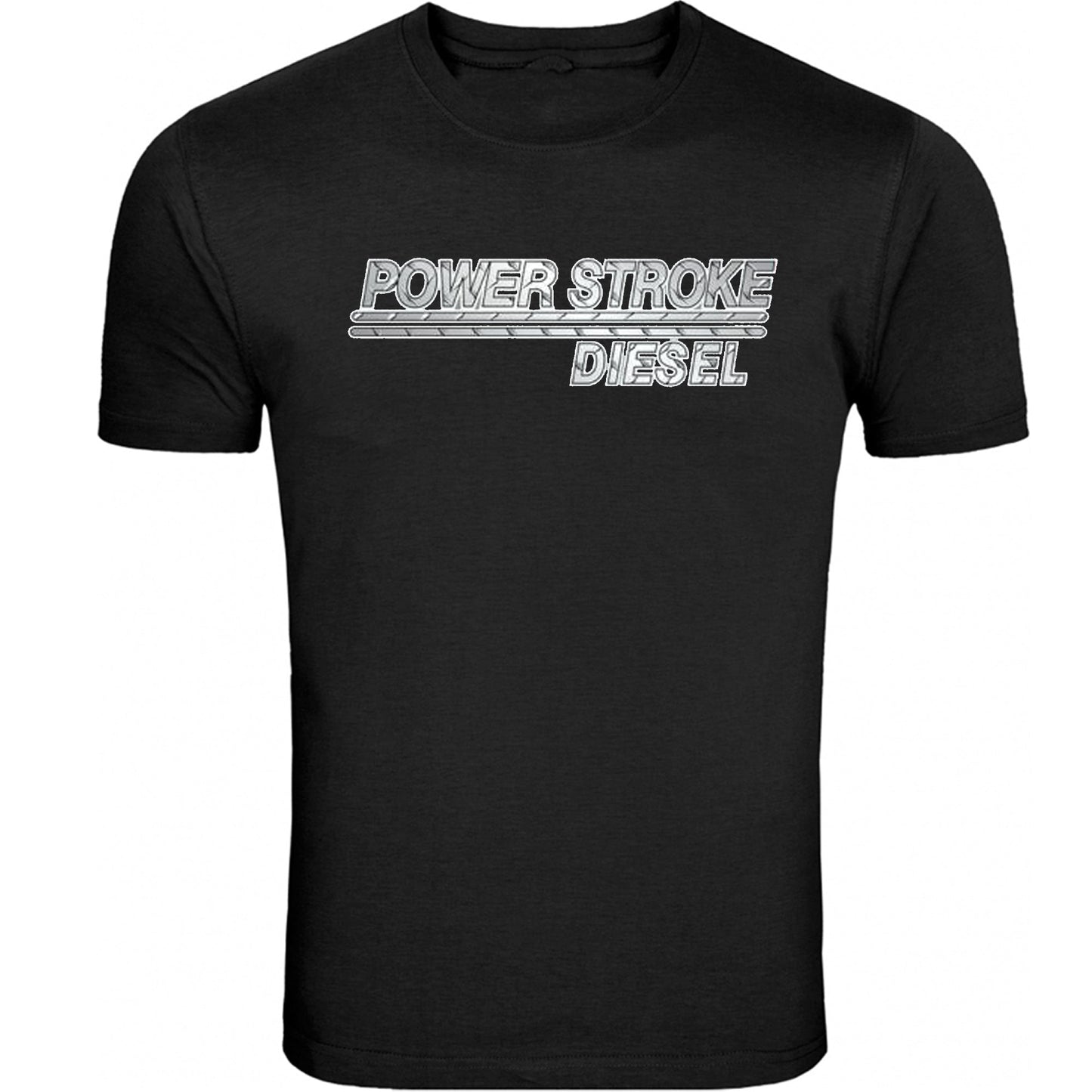 Powerstroke Silver Diesel Power Front Ford Power Stroke Diesel T-Shirt Tee