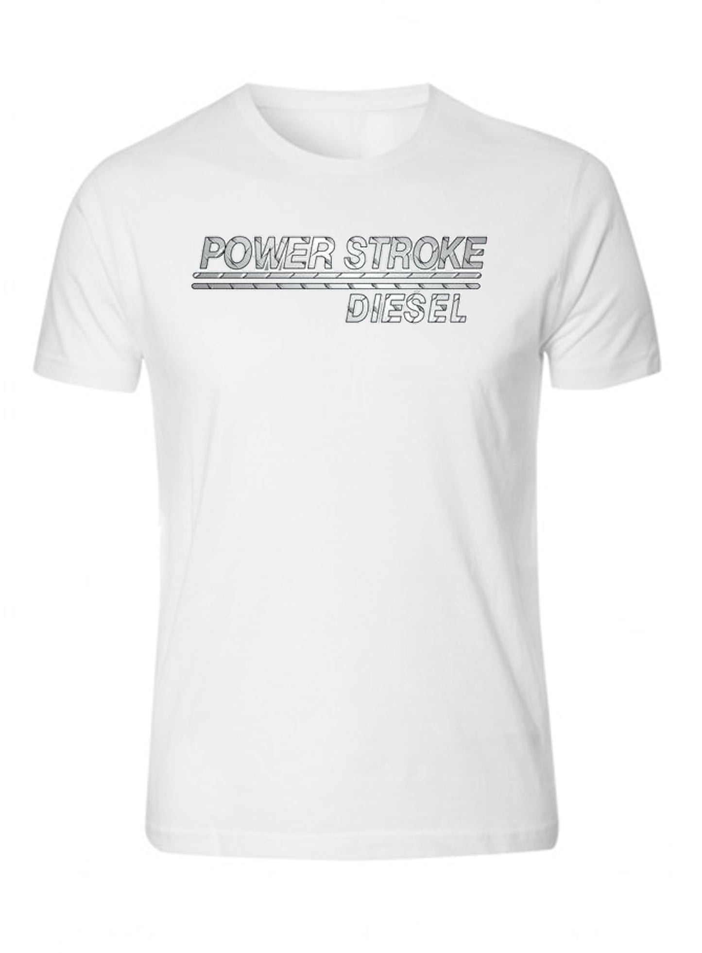 Powerstroke Silver Diesel Power Front Ford Power Stroke Diesel T-Shirt Tee