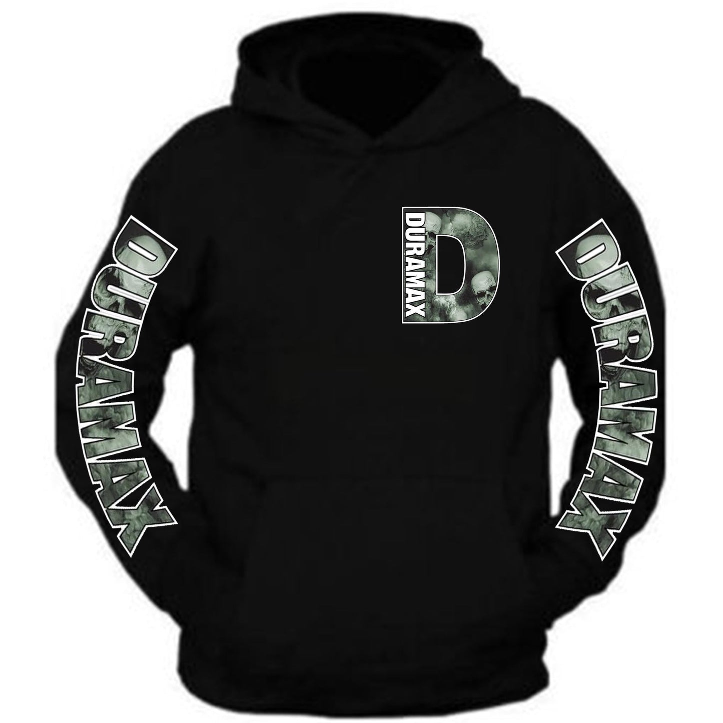 Duramax Skull Pocket Design Color Black Hoodie Hooded Sweatshirt S-5XL