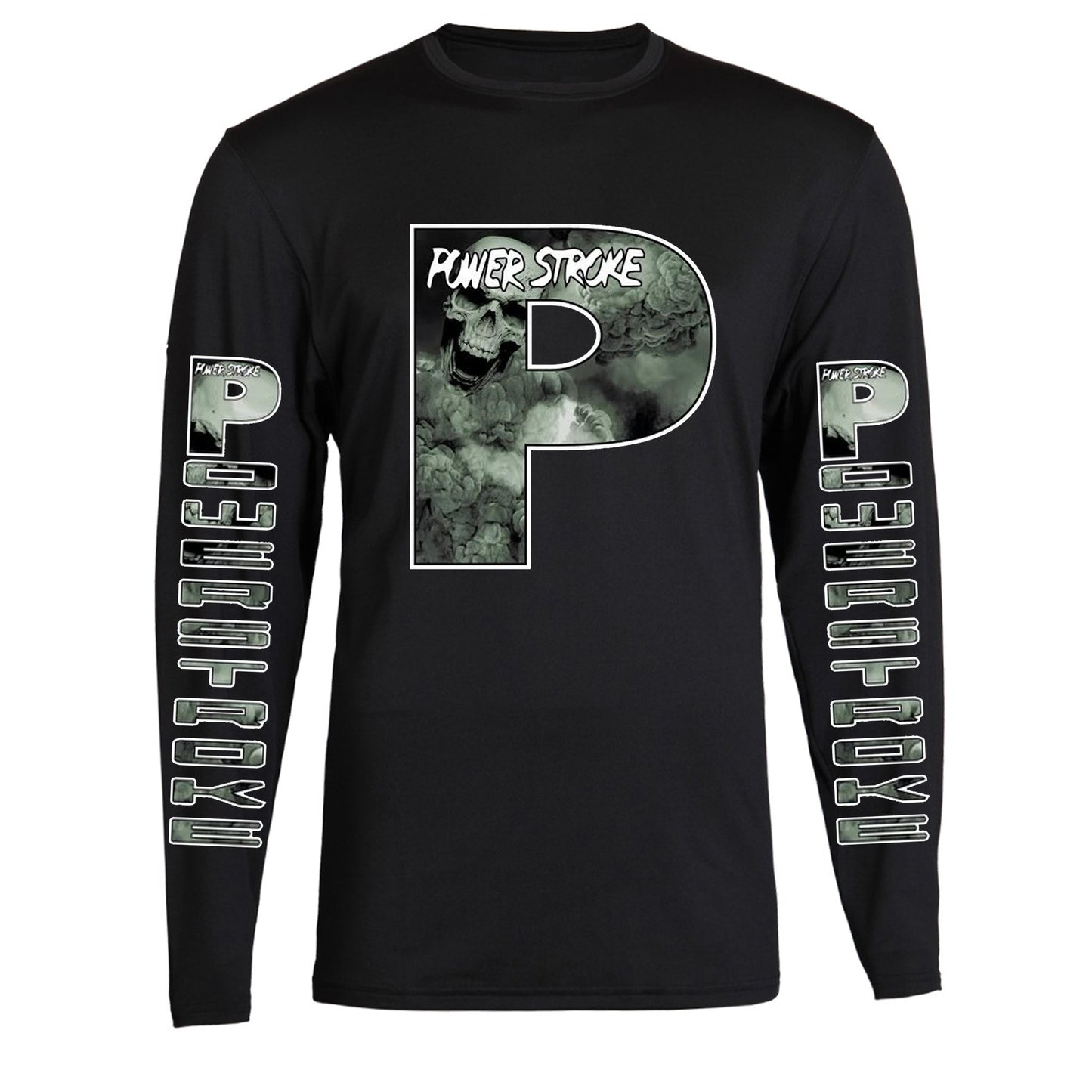 Powerstroke Skull Diesel Power Front Ford Power Stroke Diesel Long Sleeve Tee