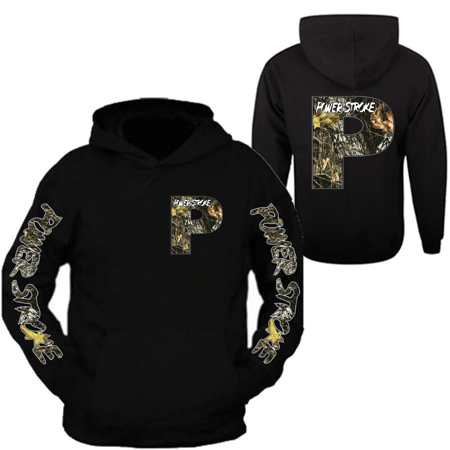 Powerstroke  Pocket Diesel Power Hoodie Front & Back Ford Power Stroke Diesel Hoodie