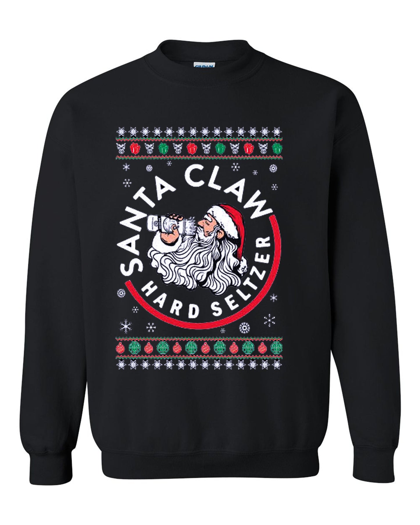 Santa Claw hard Seltzer Christmas Sweater Xmas Crewneck Sweatshirt Tee Heavyweight Crewneck S-2XL