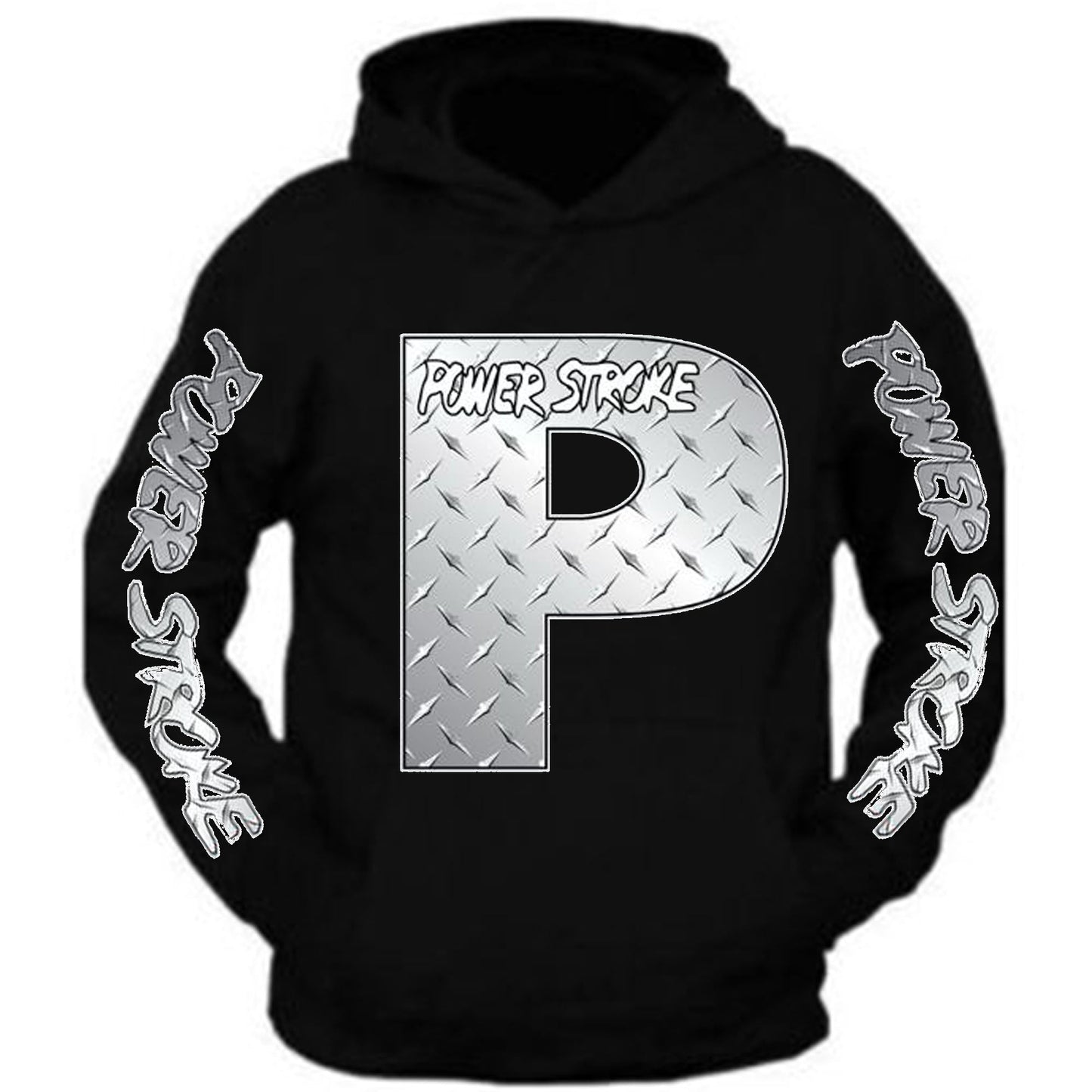 Power stroke Silver Metal Diesel Power Hoodie Ford Power Stroke Diesel Hoodie