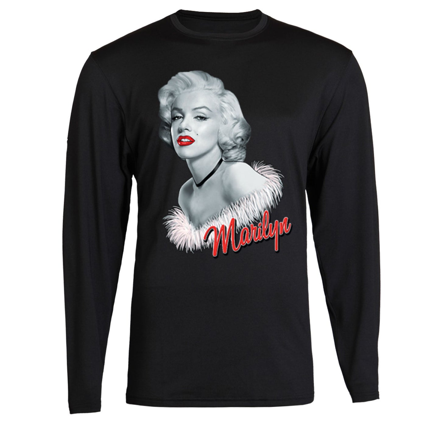 Red Lips Marilyn Monroe Tee Long Sleeve S-2XL