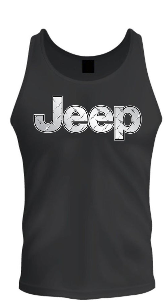 New Silver Metal Jeep 4x4 Off Road S-2XL tee Tank Top