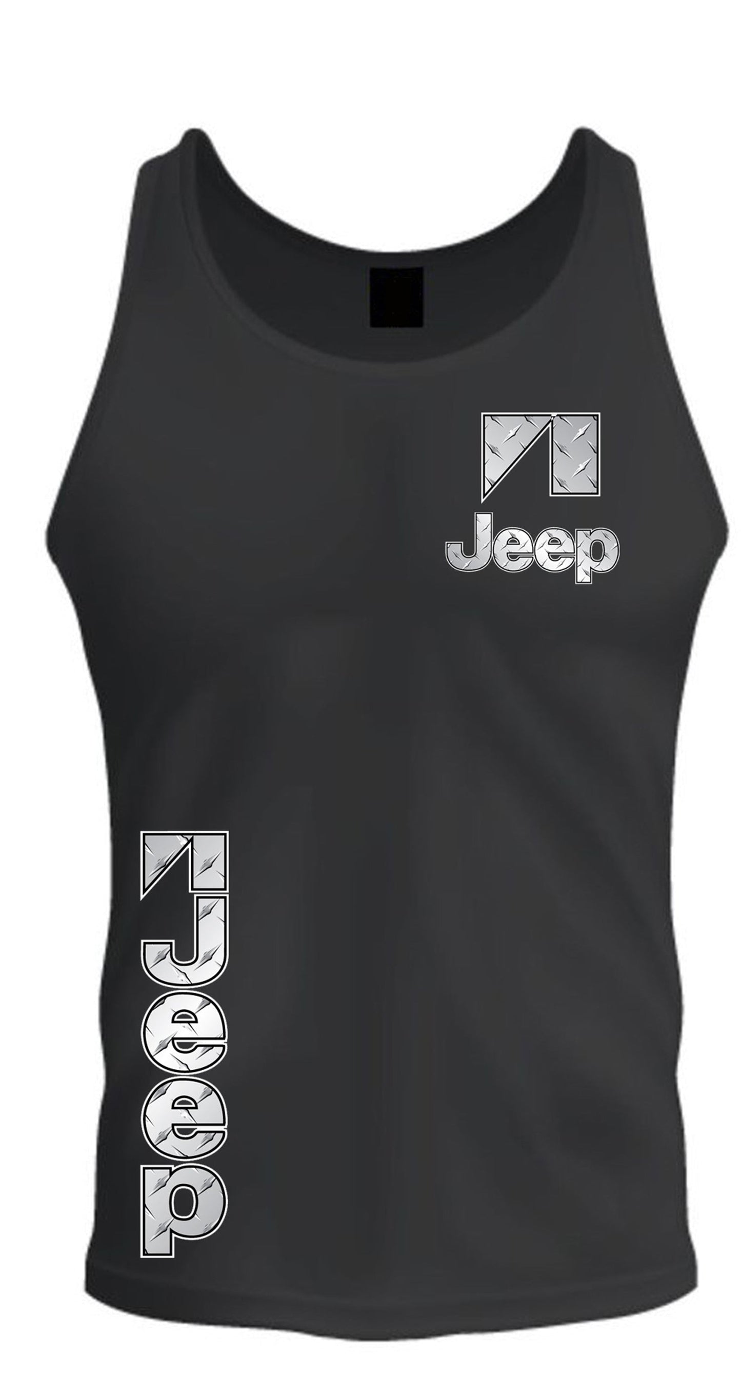 New Silver Metal Jeep 4x4 Off Road S-2XL tee Tank Top