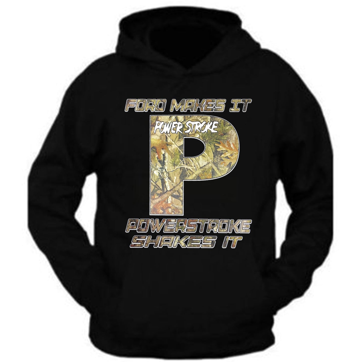 Powerstroke Color Pocket Diesel Power Hoodie Front & Back Ford Power Stroke Diesel Hoodie