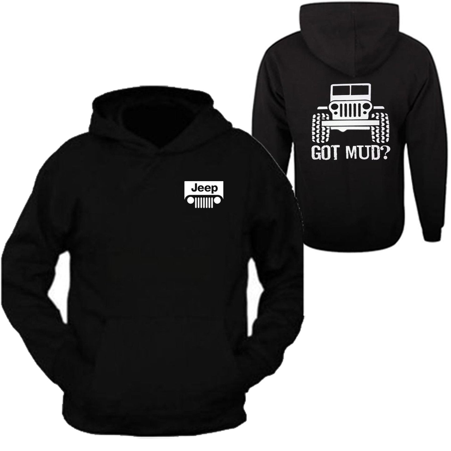 Jeep Hoodie Pocket /// White Jeep Sweatshirt Got Mud // S-2XL /// 4x4 /// Off Road