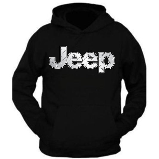 Jeep Silver tee /// Silver Metal tee// S-2XL /// 4x4 /// Off Road Black Hoodie Hooded Sweatshirt