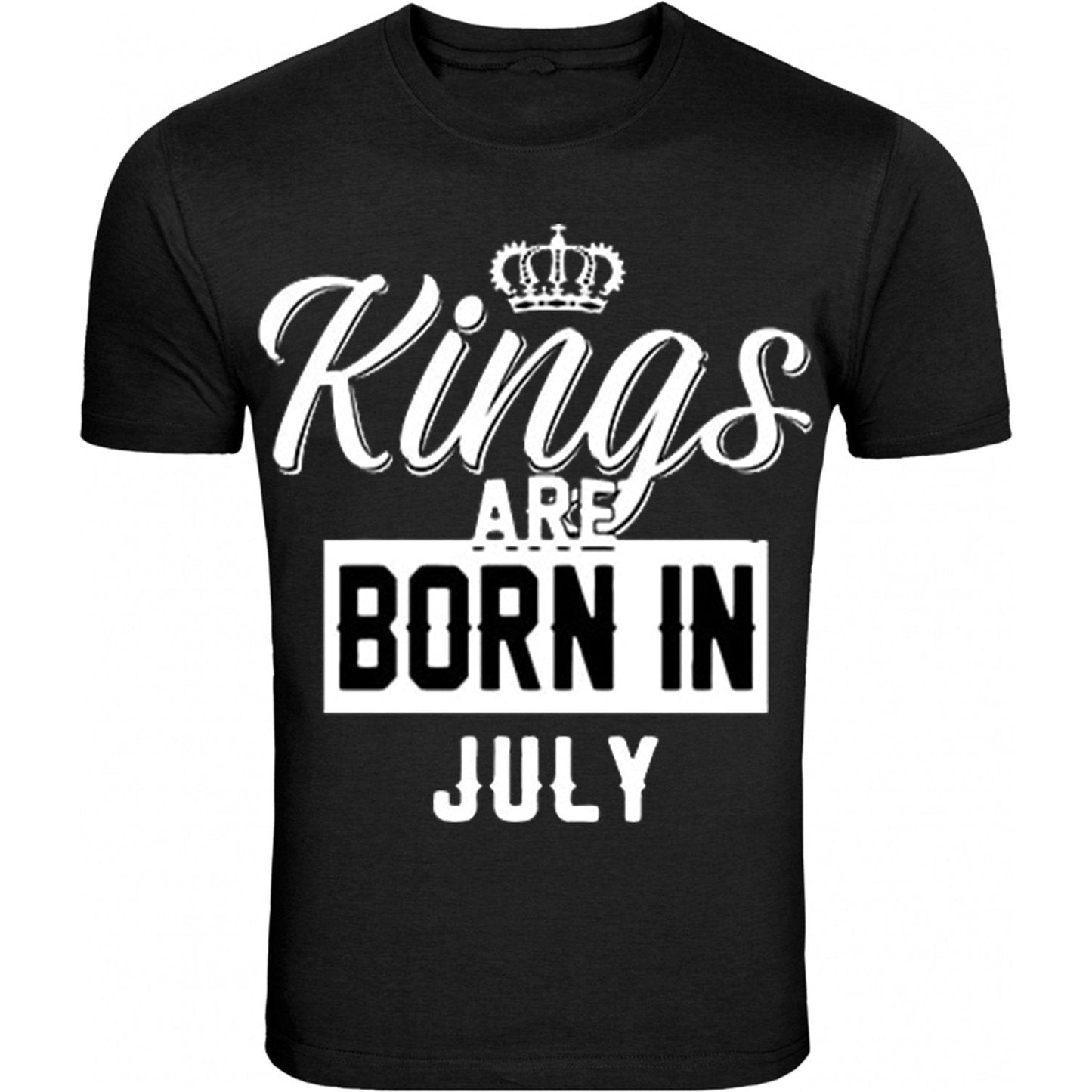 King Are Born In Month Age Birthday Month Gift Joke Humour Student College Casual T-shirt Mens Unisex Top