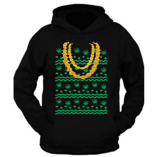 Christmas Weed hoodie Dabbing Santa Ugly Christmas Sweater