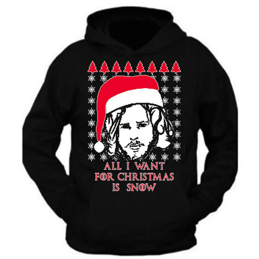 Christmas hoodie All I Want For Christmas Is Snow Santa Ugly Christmas Sweater