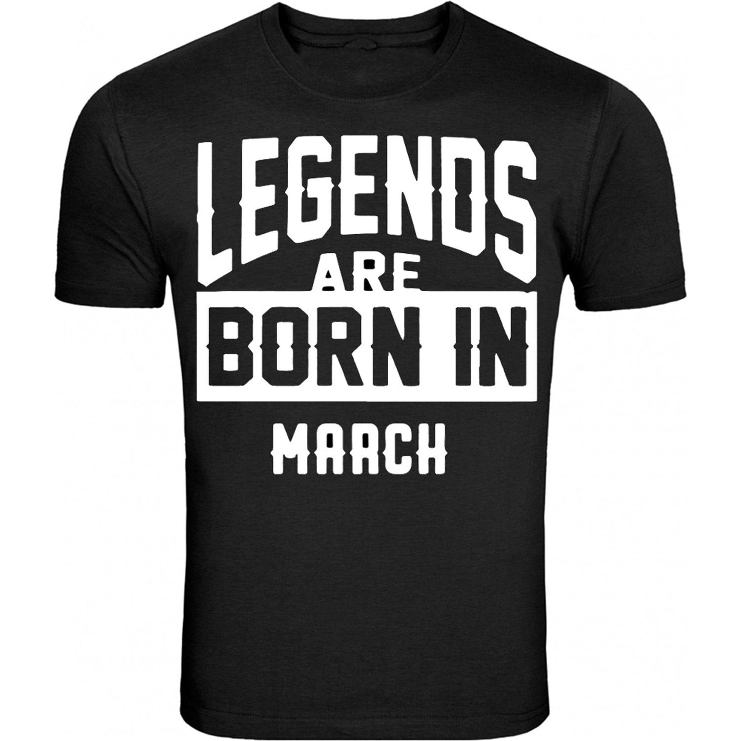 Legengs Are Born In Month Age Birthday Month Gift Joke Humour Student College Casual T-shirt Mens Unisex Top