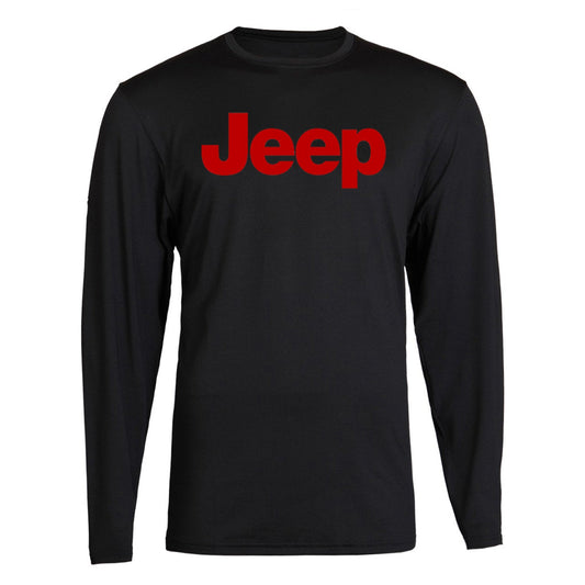 Red Jeep Only In a Jeep S - 2XL 4x4 Off Road Long Sleeve Tee