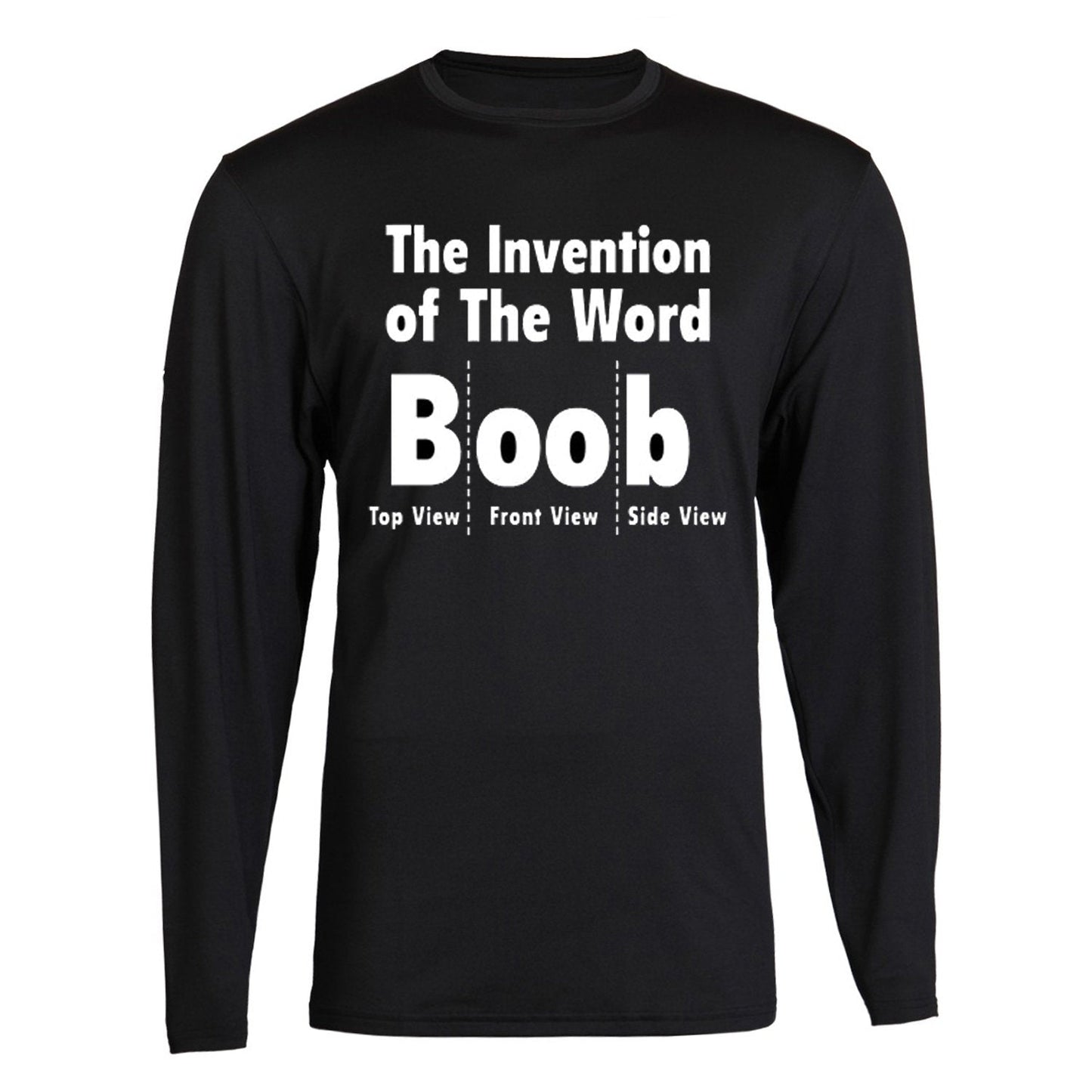 The Invention of The Word BOOB Black Long Sleeve Tee