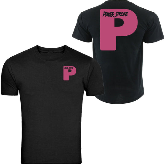 Powerstroke Pink Diesel Power Tee Front & Back Ford Power Stroke Diesel T-Shirt Tee