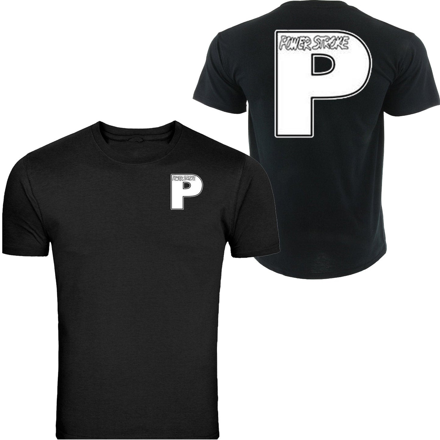 Powerstroke White Diesel Power tee Front & Back Ford Power Stroke Diesel T-Shirt Tee