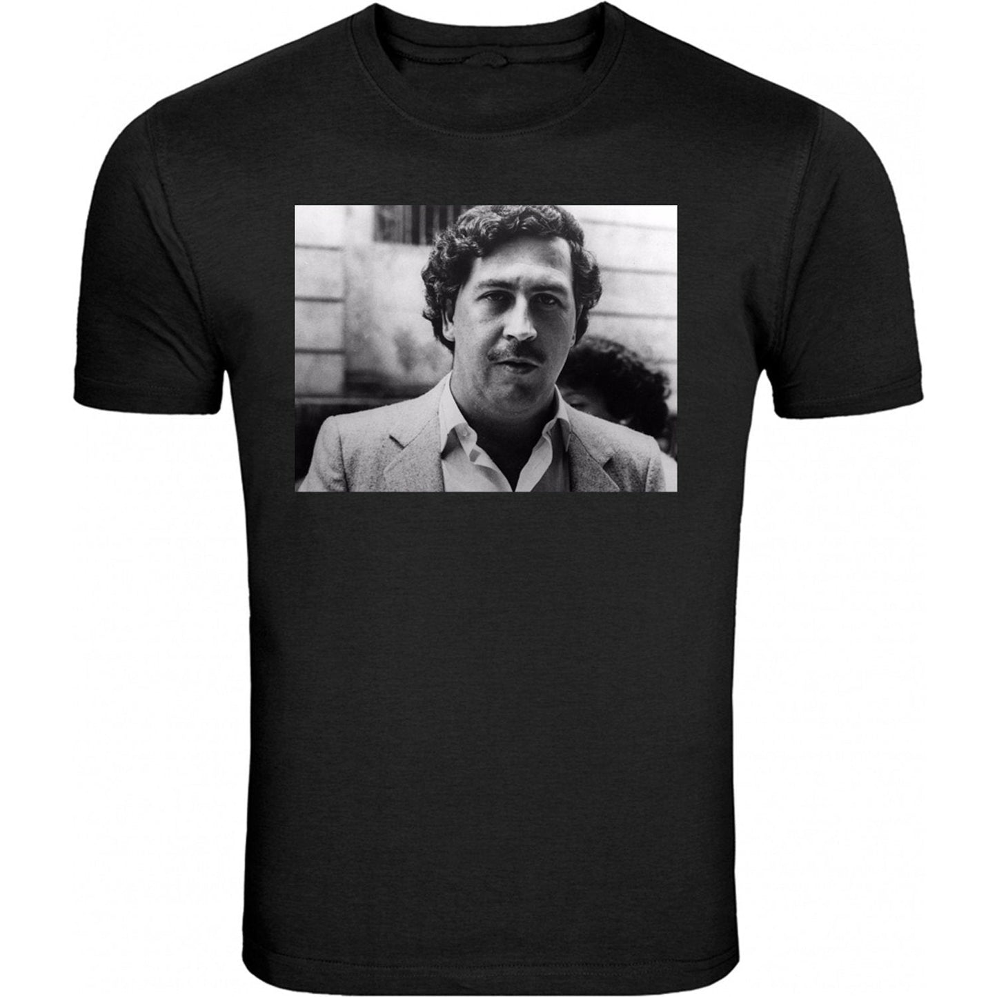 Pablo Escobar Smiling Mug Shot Adult Mens Pablo Escobar Plug Tee Plata o Plomo Columbian Drug Lord Medellin T-Shirt Tee