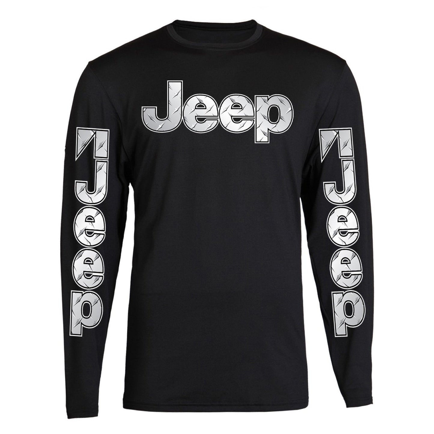 New Silver Jeep S - 2XL 4x4 Off Road Long Sleeve Tee