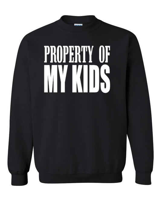 New Coolest Best DAD Ever Property of my kids Black Unisex Crewneck Sweatshirt Tee