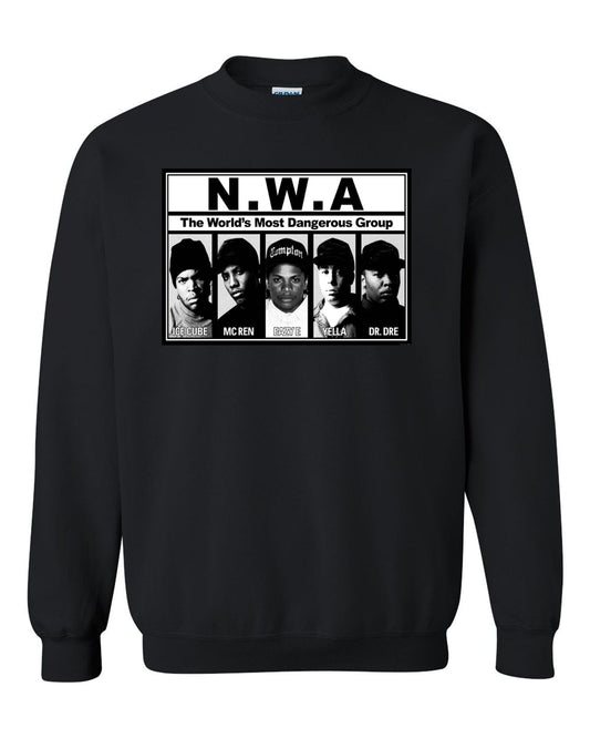 NWA N.W.A.2 Straight Outta Compton Unisex Crewneck Sweatshirt Tee