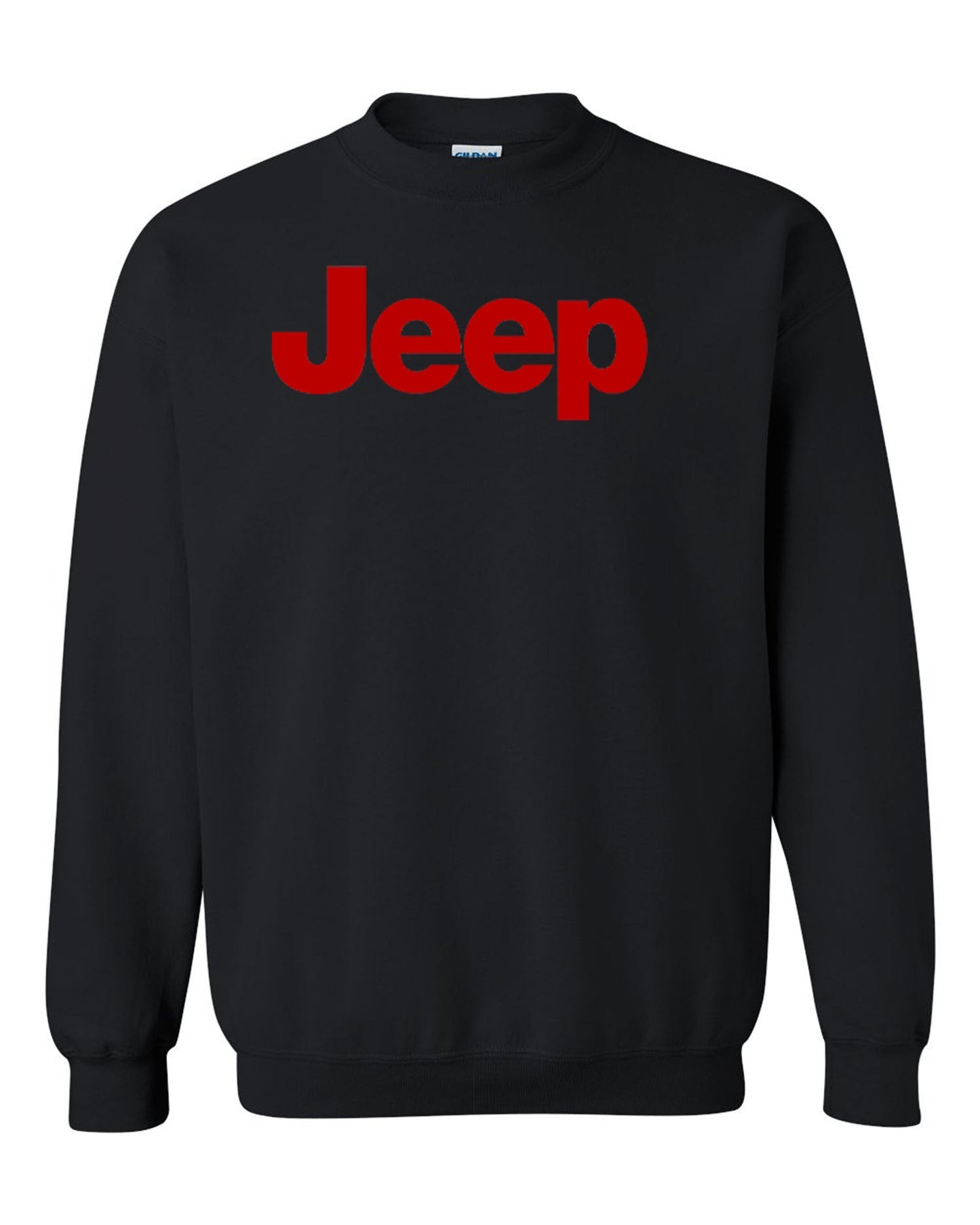 Red Jeep Sweatshirt Red Jeep Only In a Jeep S - 2XL 4x4 Off Road Unisex Black Crewneck Sweatshirt Tee