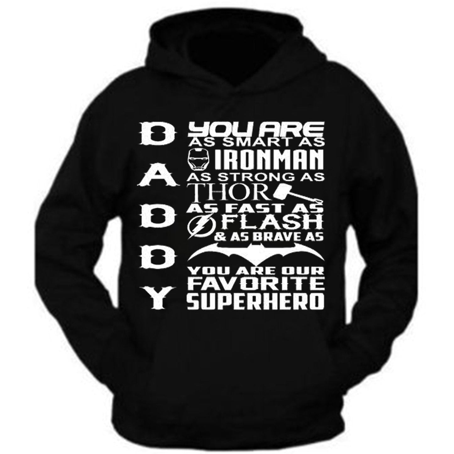 Daddy Superhero T-Shirt Father's Day Gift for Dad Hoodies