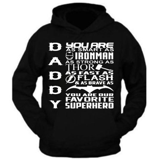 Daddy Superhero T-Shirt Father's Day Gift for Dad Hoodies