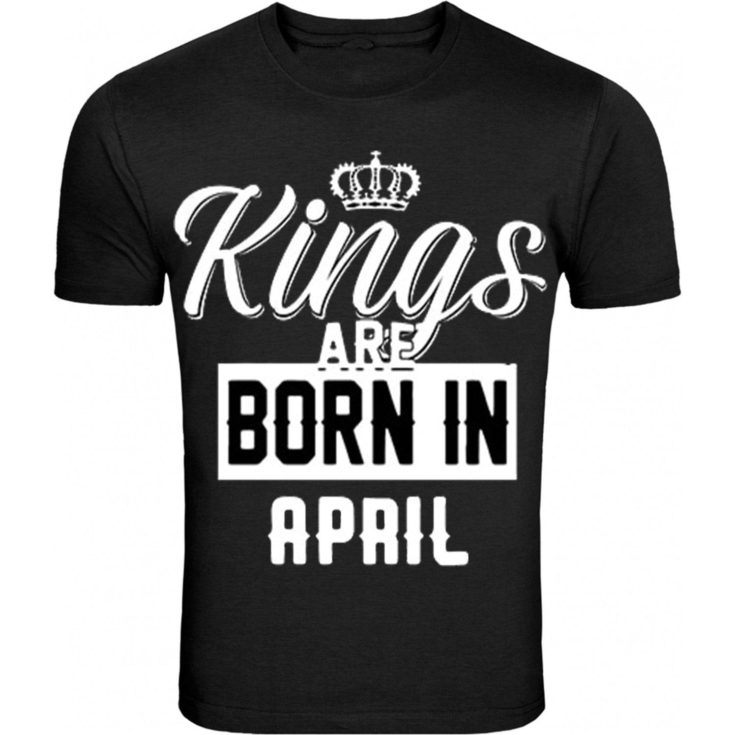 King Are Born In Month Age Birthday Month Gift Joke Humour Student College Casual T-shirt Mens Unisex Top